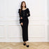 Off shoulder fur sleeve dress